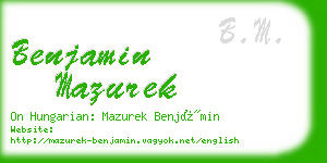 benjamin mazurek business card